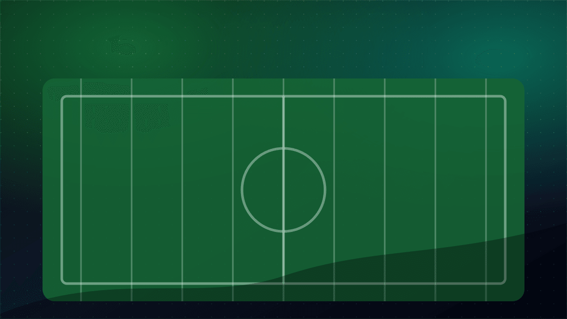 Abstract soccer pitch under stadium lights